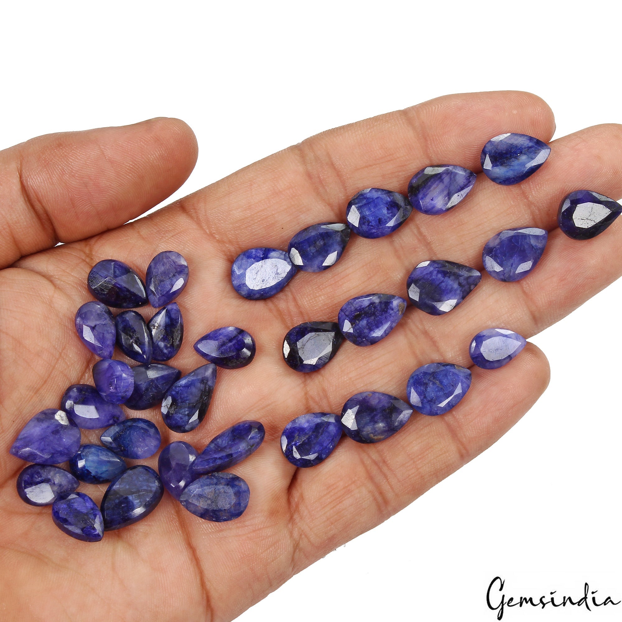 140 Ct Natural Top Quality Blue Beryl Pear Cut Loose Gemstones For Jewelry 33 Pc