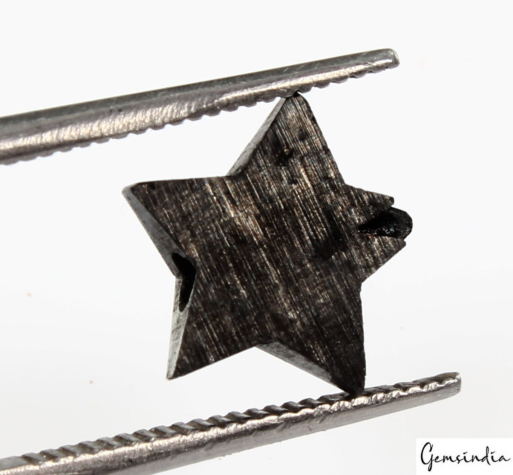 2.2 Carats 100% Natural Polished Star Shape Loose Earth Mined Black Diamond~10mm