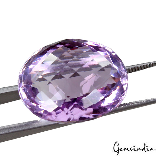 Amethyst Loose Gemstone, Untreated, Purple — 21x17x12 mm, 28.60 Ct, Brazil