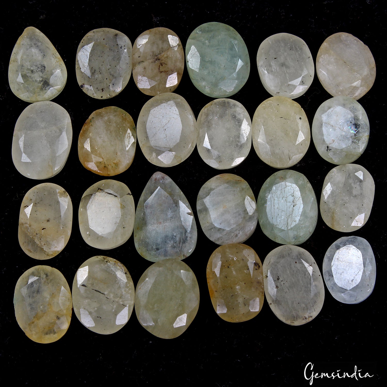 Aquamarine Lot, Loose Gemstone, Untreated, Blue — 24 Pieces, 15mm to 20mm, 256.40 Ct, Brazil
