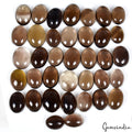 760 Ct/37Pc Natural Untreated Brown Smoky Quartz Oval Cab Loose Gems For Jewelry