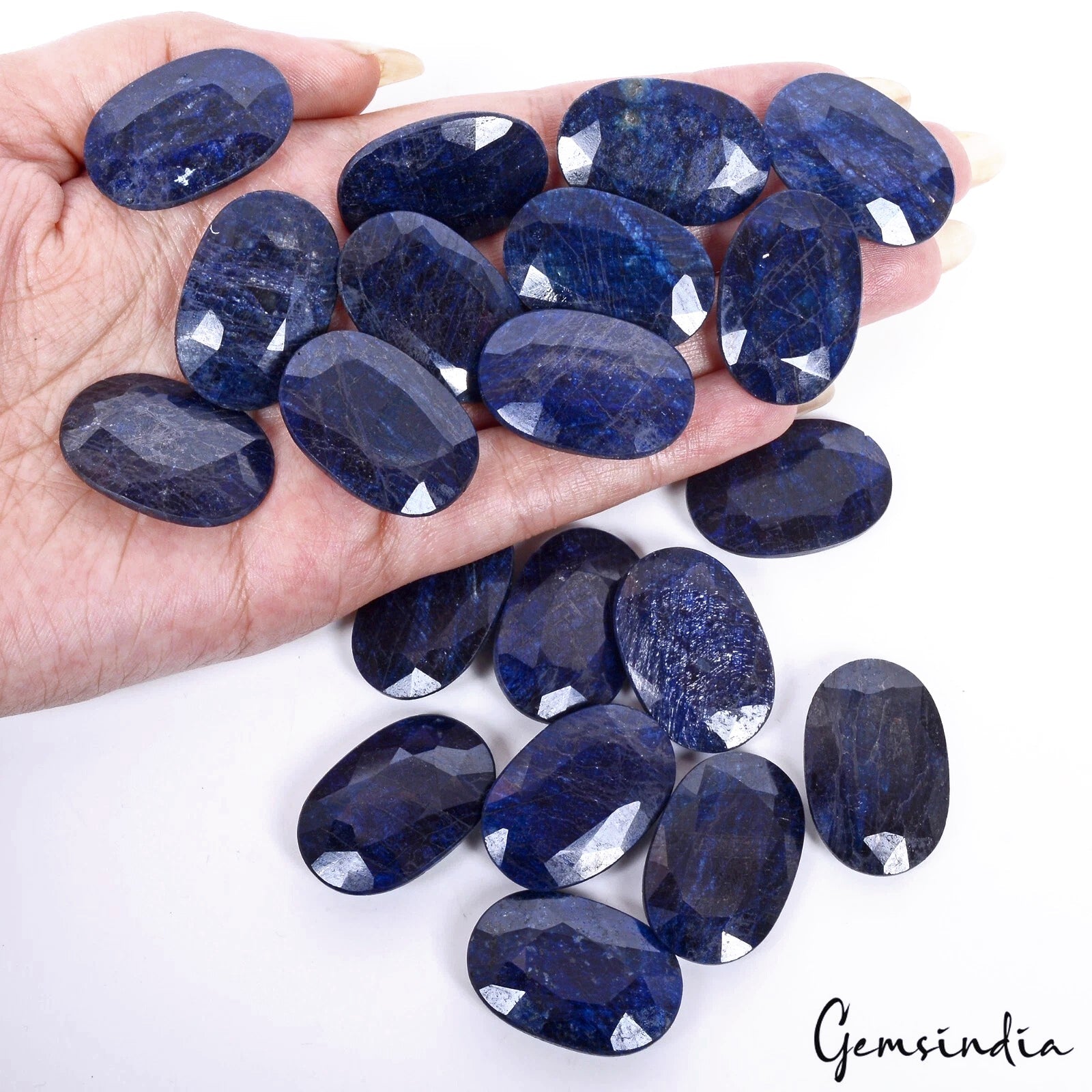 Certified 1020 Cts/20 Pcs Natural Blue Sapphire Oval Cut Calibrated 30x20mm Gems