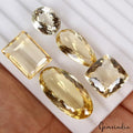 102.95Ct Top Grade Natural Citrine Mix Cut Loose Unheated 15-32mm Gemstones~5 Pc