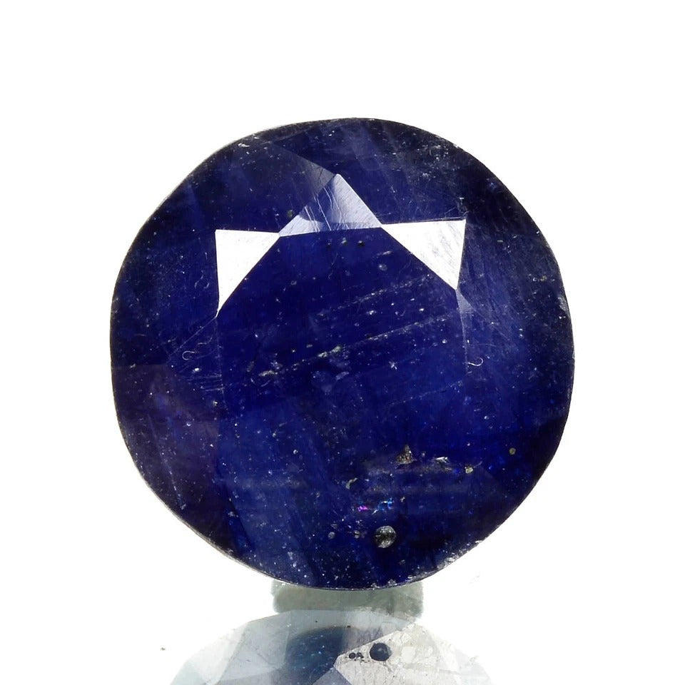 Certified 28.70 Cts Natural Blue Ceylon Sapphire Round Faceted Cut Gem For Ring