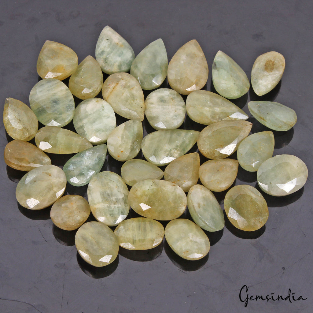 600 Ct/34 Pcs Natural Untreated Beryl Aquamarine MIx Cut Loose Gems For Jewelry