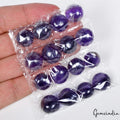 185 Ct/16 Pcs Natural Untreated Purple Amethyst Oval Cab Loose Gems For Jewelry