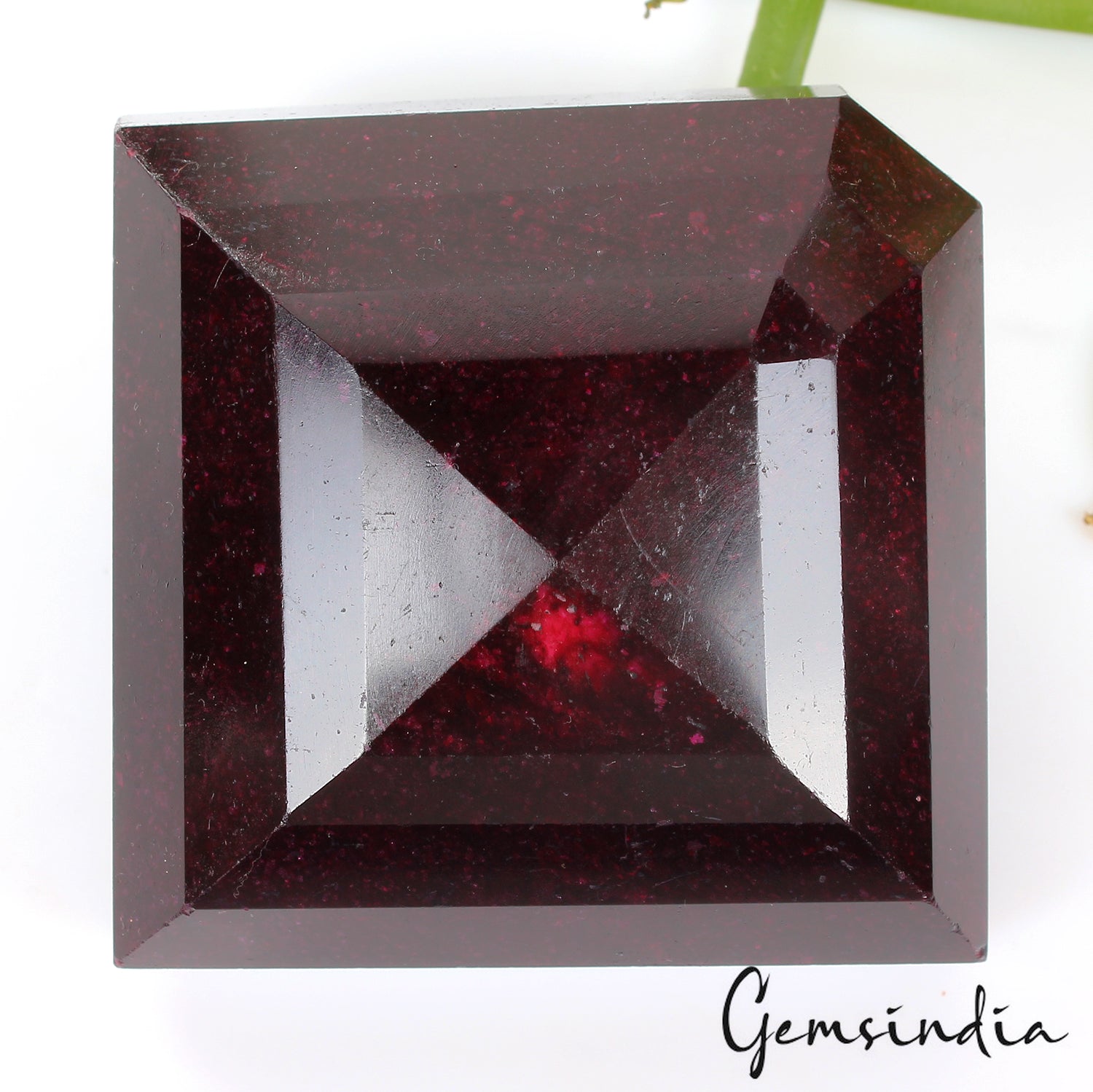 Ruby Loose Gemstone, Color Enhanced, Dark Red — 80x80x44 mm, 3050 Ct, Madagascar