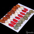 230 Ct/32 Pcs Multi Color Hand Carved Mini Ganesha Mix Gems Lot For Ring/Pendant
