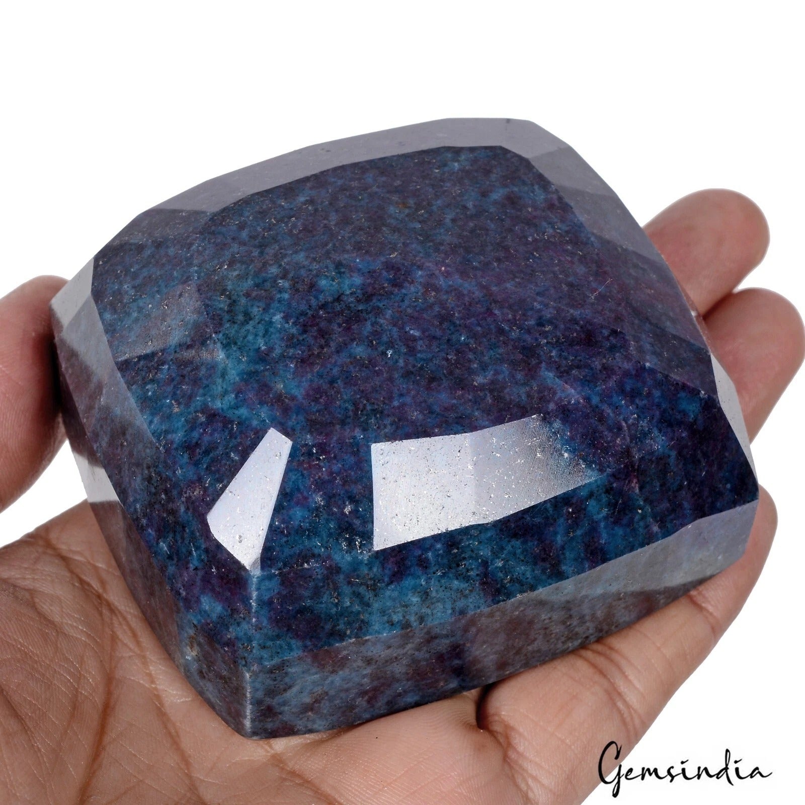Huge 3390 Ct Natural Untreated Bi Color Ruby Kyanite Cushion Cut Museum Size Gem