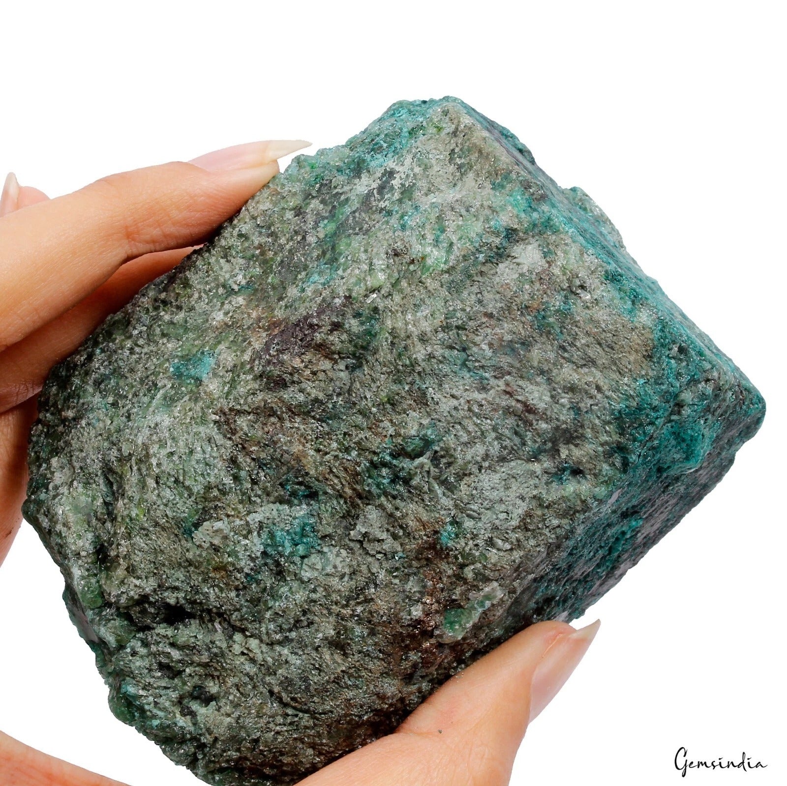 Emerald Rough Specimen, Color Enhanced, Green — 88x78x70 mm, 3700 Ct