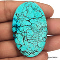 100.70 Ct Natural Arizona Blue Turquoise Oval Cab Loose Gems From United State