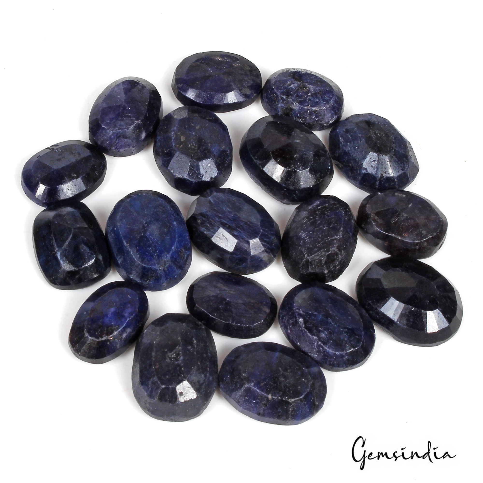 243.00 Ct Natural Blue Sapphire Oval Faceted Loose Wholesale Gemstone Lot 18Pcs