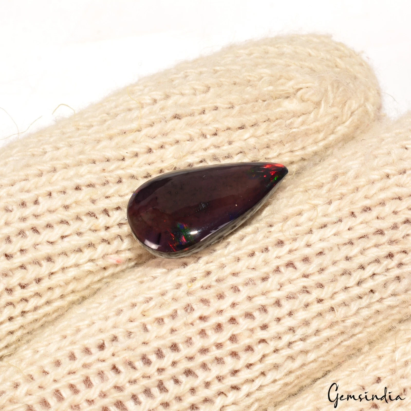 5.20 Cts Natural Ethiopian Black Opal 18x10mm Top Quality Loose Flashy Gemstone