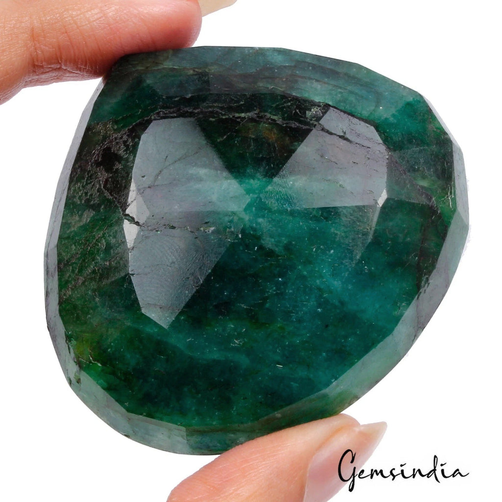 460 Ct Natural Green Emerald Pear Faceted Earth Mined Loose Brazil Gemstone