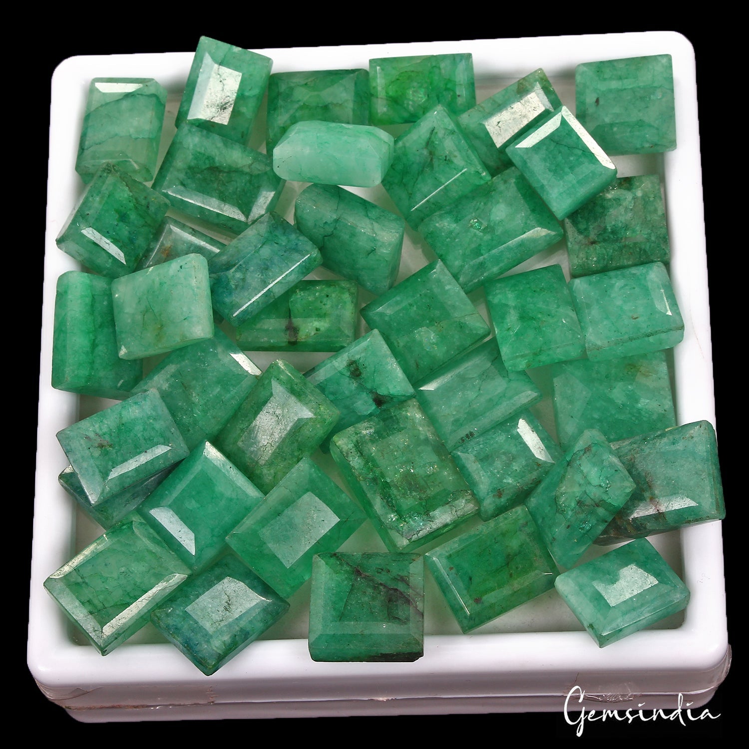450 Cts/40 Pcs Natural Green Brazilian Emerald Baguette Cut Loose Wholesale Gems