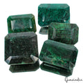 1290 Ct/5 Pcs Natural Green Emerald Octagon Loose Earth mined Brazil Gemstones
