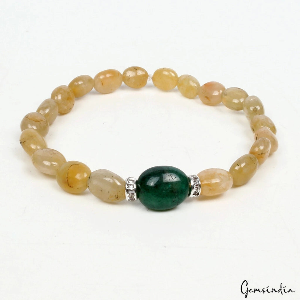 Quartz Bracelet, Untreated, Yellow — 7mm to 12mm, 48.00 Ct