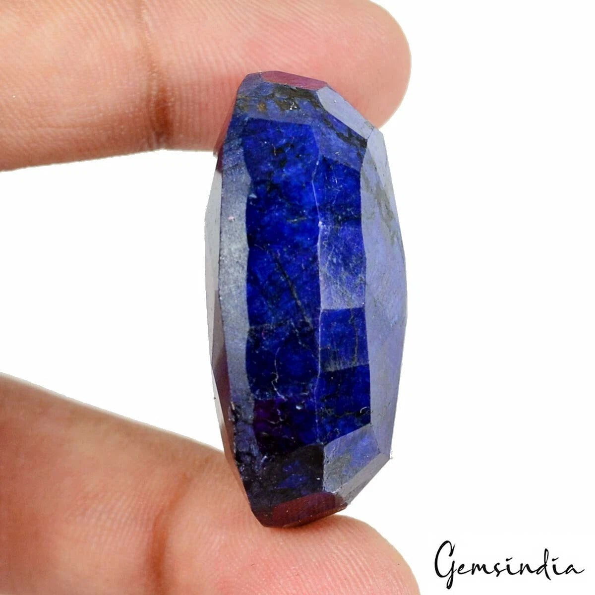 190 Cts Natural Royal Blue African Sapphire Oval Faceted Loose Gem For Pendant
