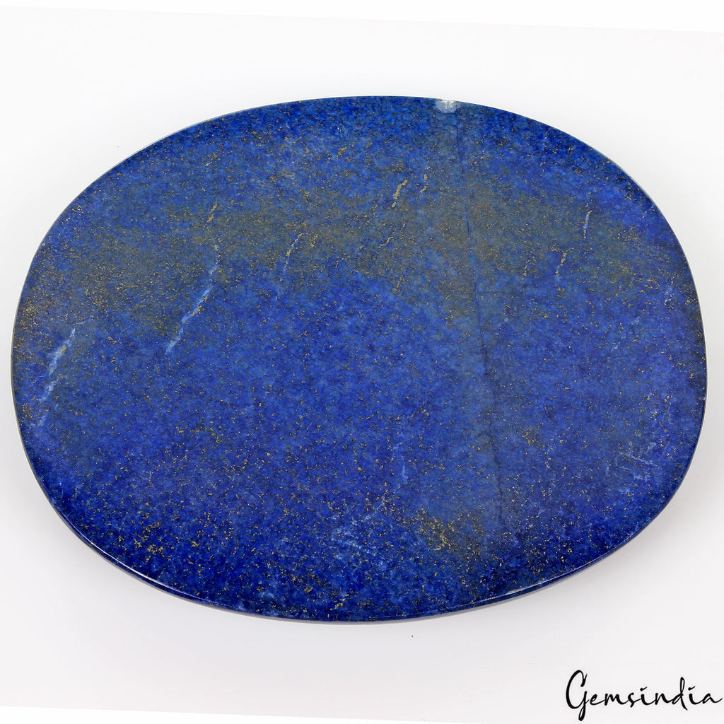 2275 Cts Natural Gold Pyrite Blue Lapis Lazuli Oval Cab Loose Certified Gemstone