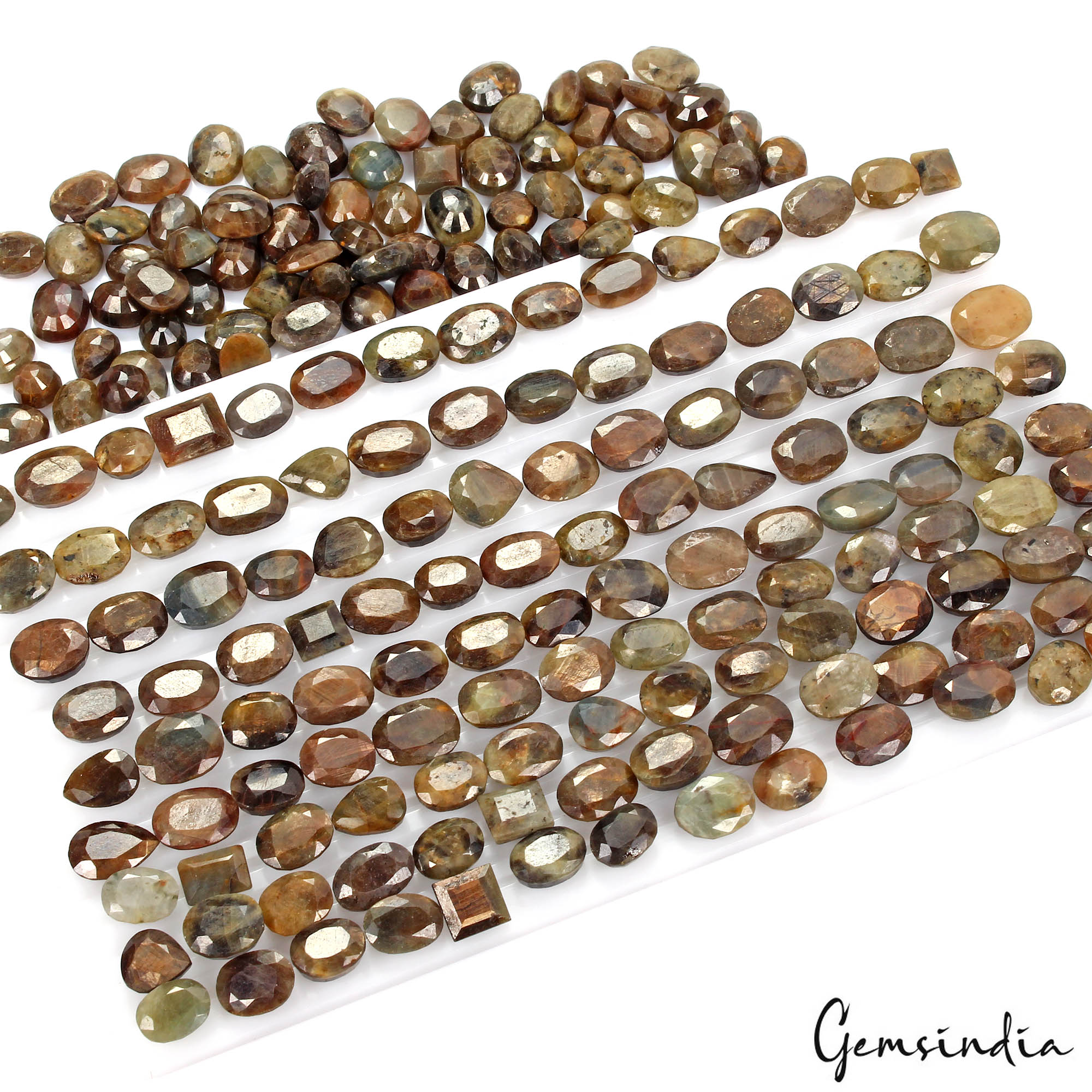 1850 Ct/200 Pc Natural Untreated Multi Color Sapphire Mix Cut 8-15mm Loose Gems