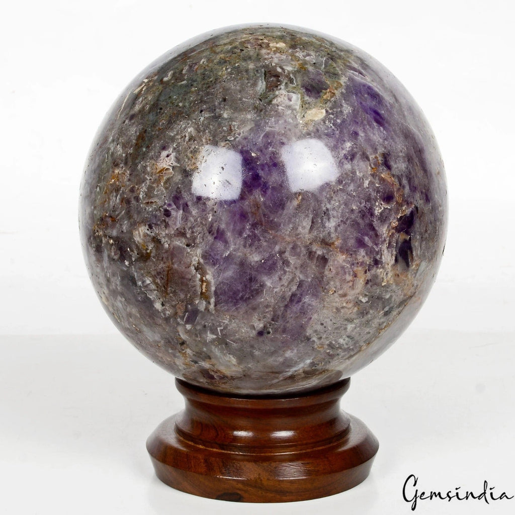 2.3 Kg Natural Untreated Purple Amethyst Crystal Healing Mineral Huge Gem Sphere
