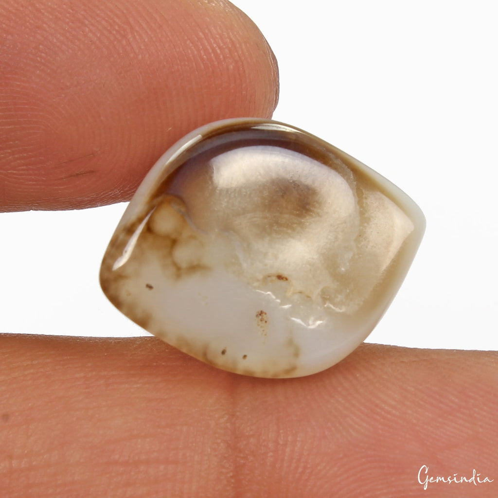 Rare 22.30 Ct Natural Natural Third Eye Agate Cabochon Loose Gemstone~21x17x10mm