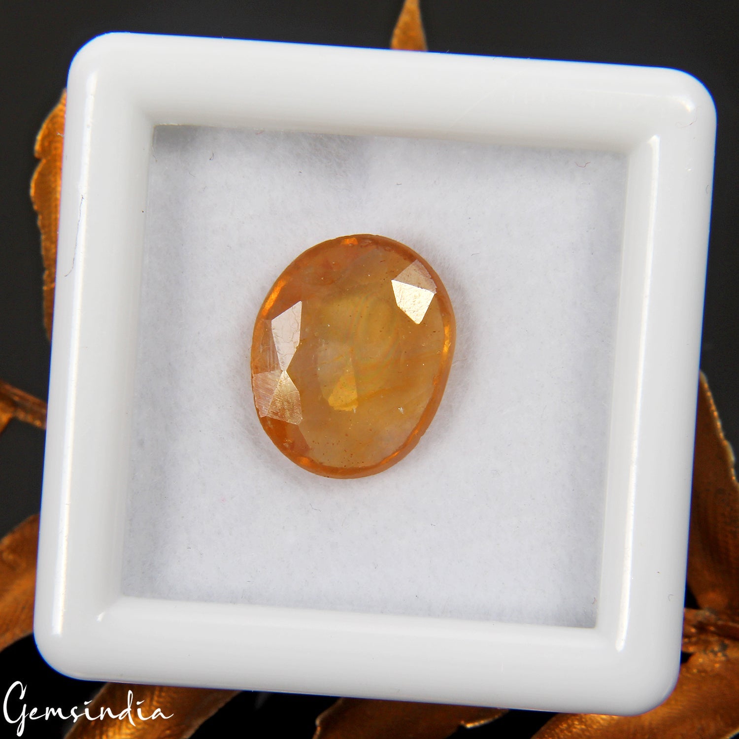 4.30 Cts Natural Ceylon Sapphire Yellow Oval Cut Untreated Certified Gemstone