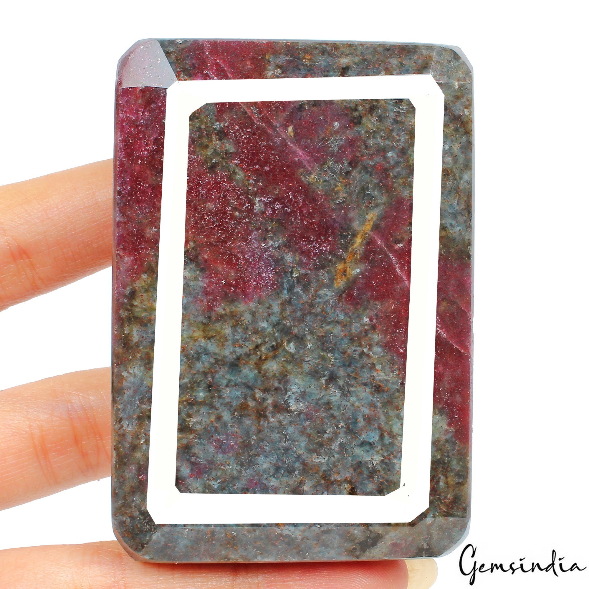 1340 Cts Natural Untreated Bi-Color Ruby Kyanite Octagon Cut Huge Loose Gemstone