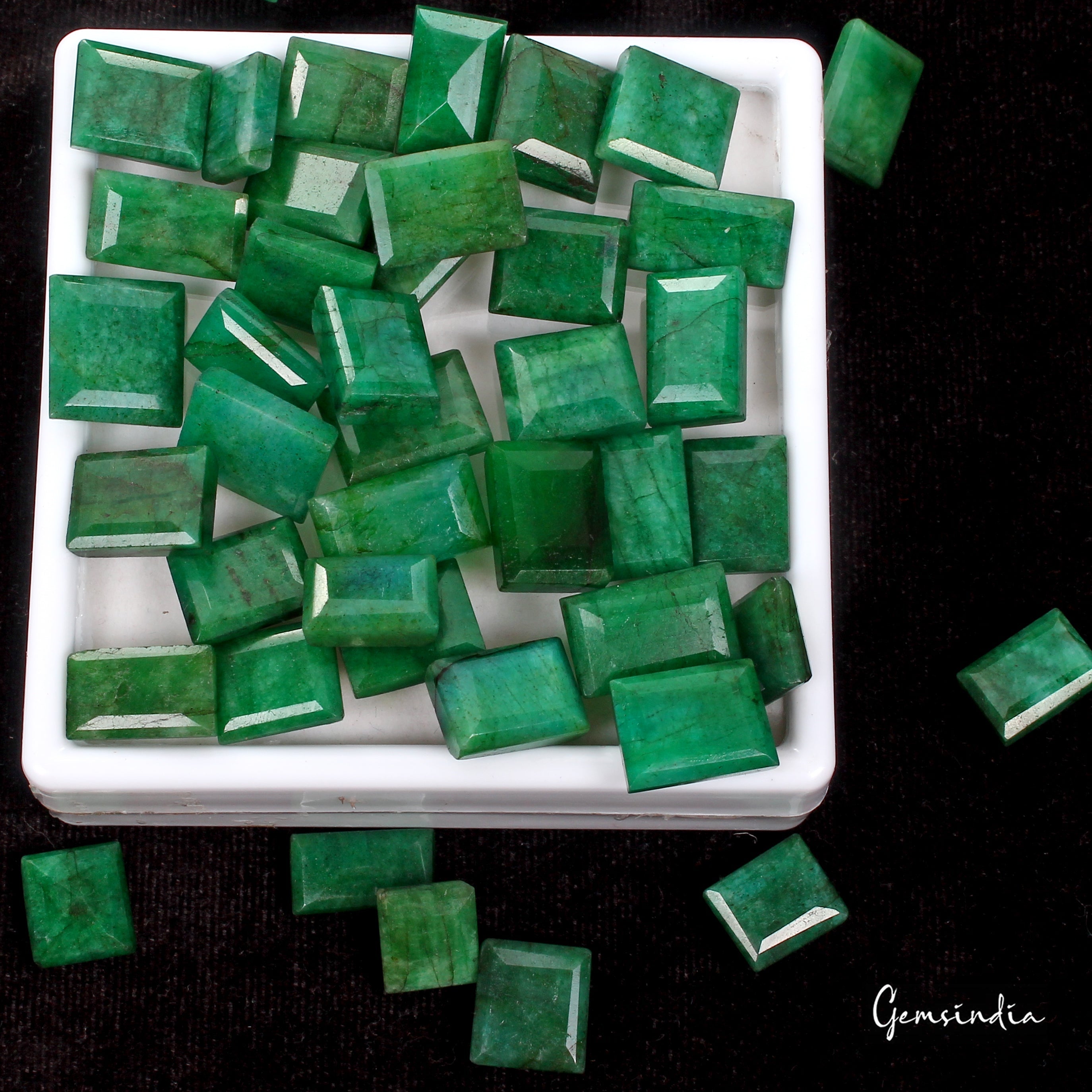 Natural 500 Ct Fine Cut Zambian Green Emerald Best Loose Gemstone Lot for Ring~
