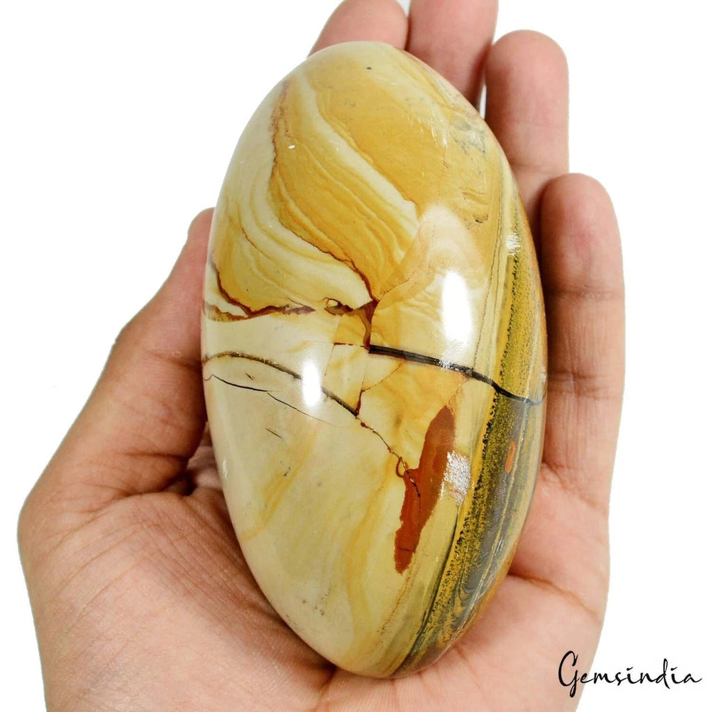 2380 Cts Natural Picture Jasper Huge Gem Oval Egg Shape Healing Crystal Minerals