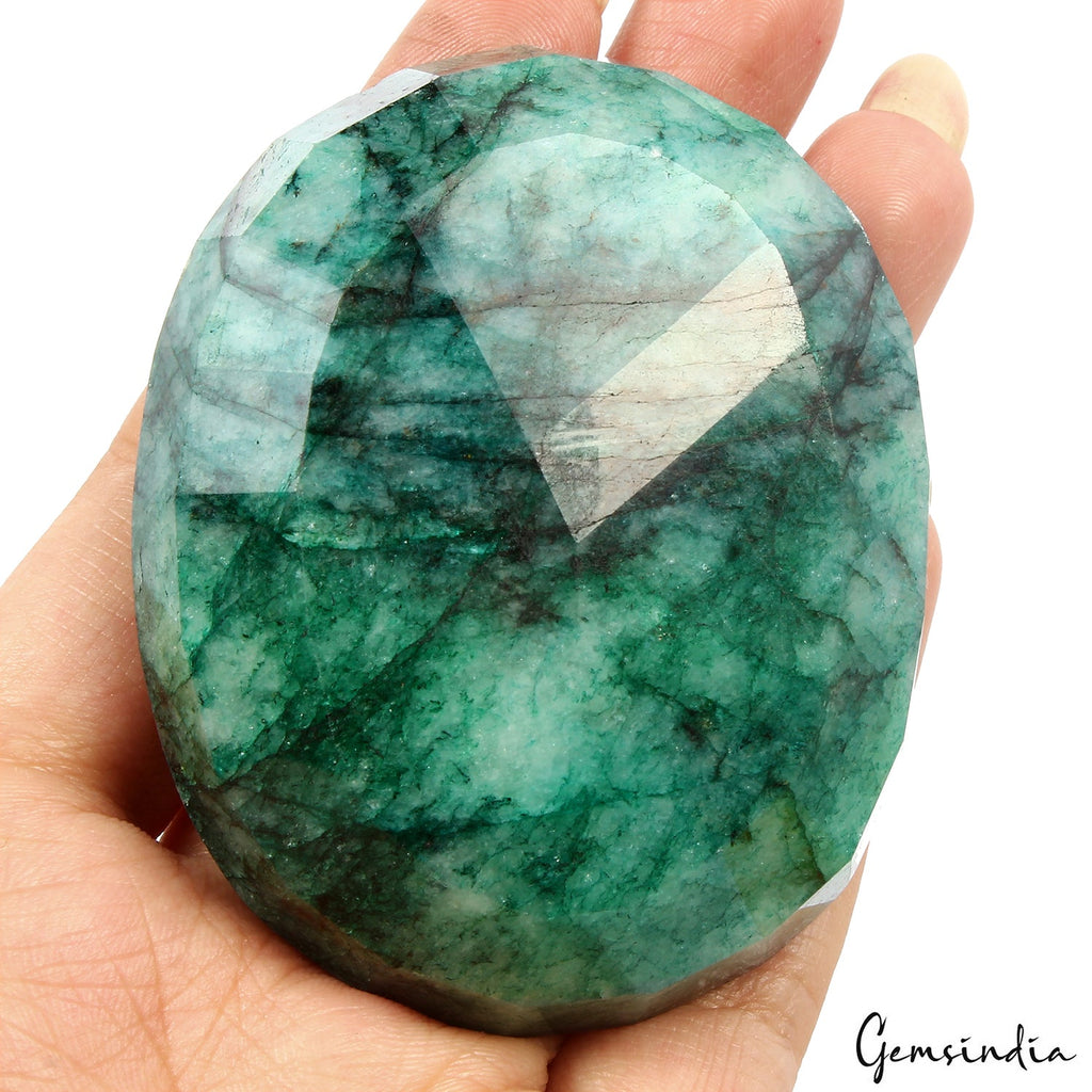 800 Cts Natural Green Emerald Oval Cut Earth mined Huge Size Loose Gemstone