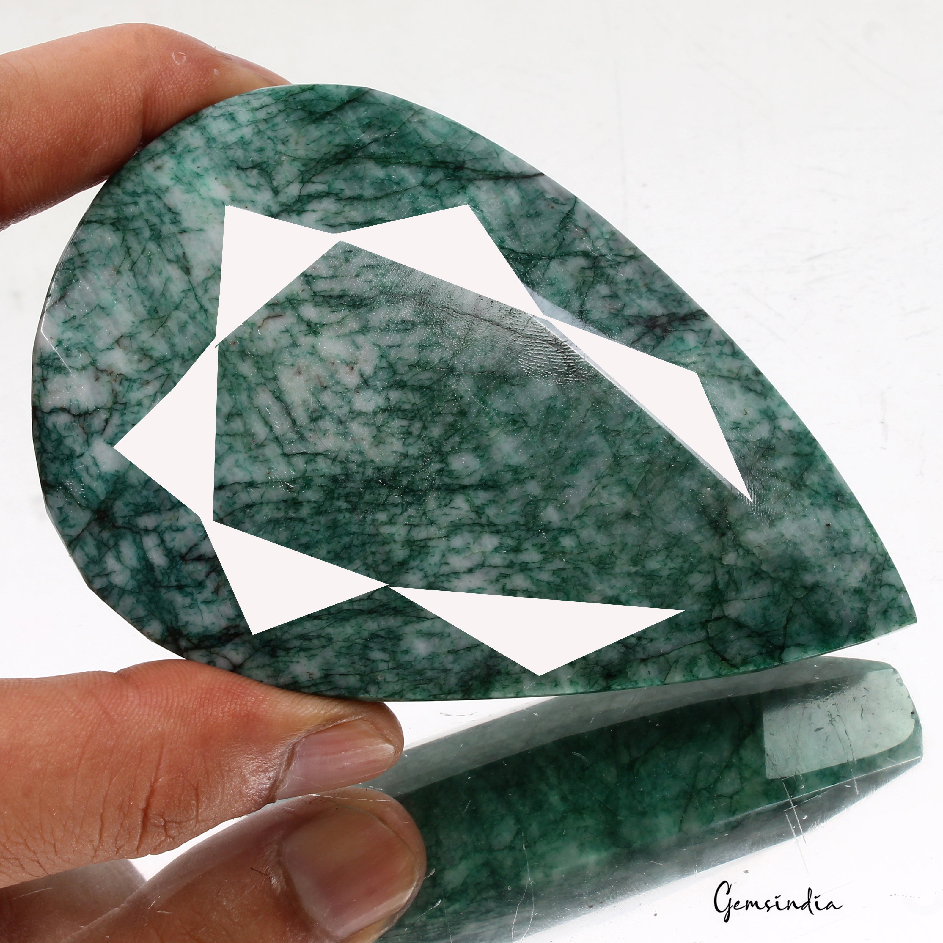 1640 Cts Natural Brazilian Green Emerald Pear Faceted Earth Mined Loose Huge Gem
