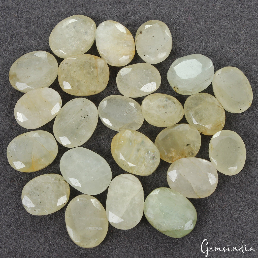 23 Pc Natural Yellow Beryl Aquamarine Oval Cut Loose Untreated Gemstones~ 200 Ct