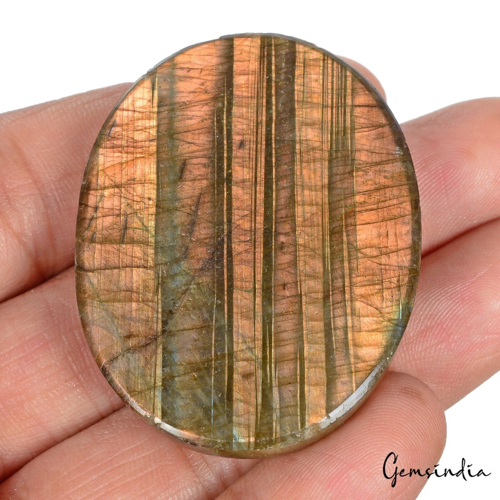 Labradorite Cabochon, Untreated — 48 x 37 x 09 mm, 162.60 Ct
