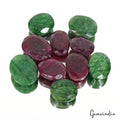 186.30 Cts/10 Pcs Natural Green Emerald Red Ruby Oval Faceted Cut Loose Gems Lot