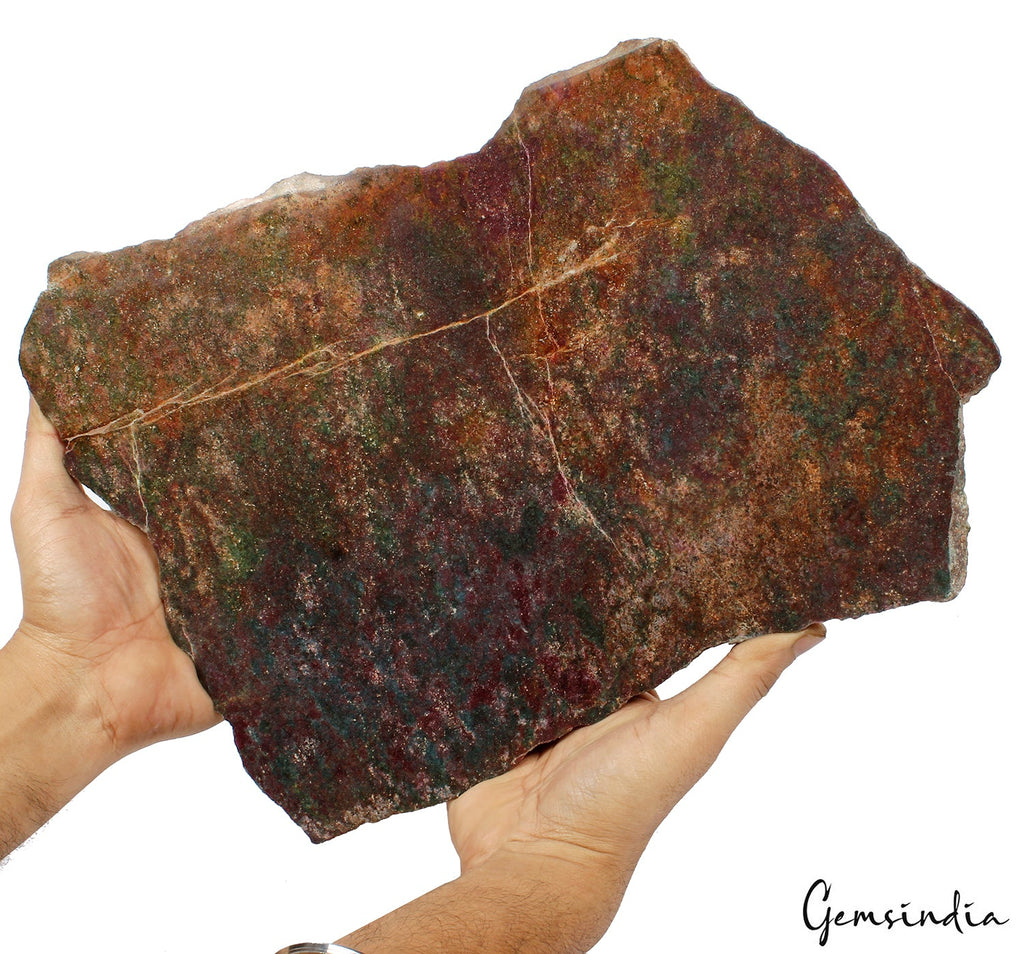 Large 2.9kg Ruby Kyanite Slab Specimen Rough Natural Stone On Rare Display Stand