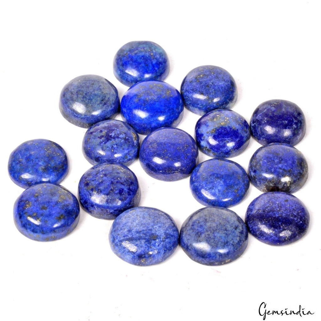 360 Cts/16 Pcs Natural Blue Lapis Lazuli Round Cab Loose Gems Lot For Jewelry