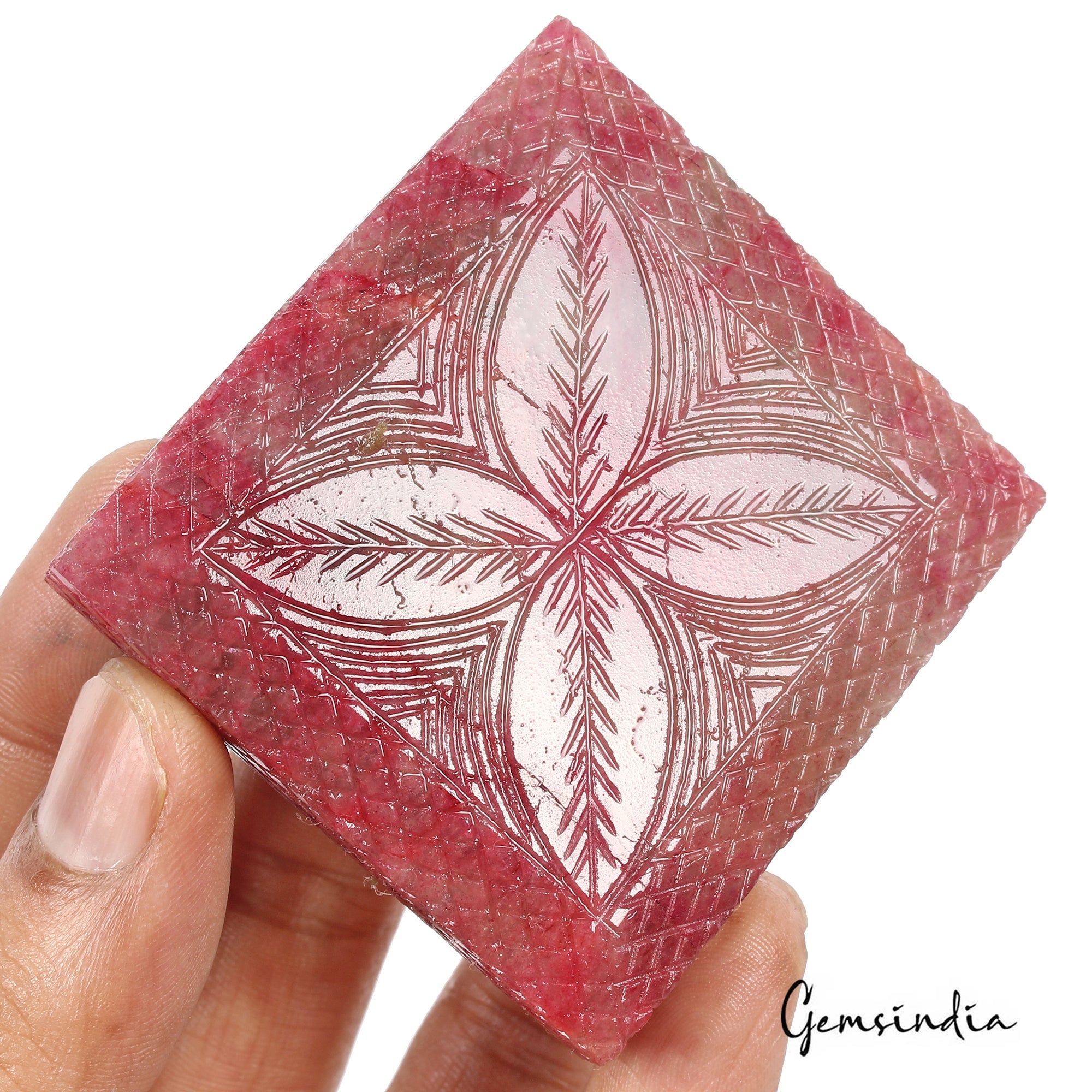 920 Cts Natural Pink Red (Bixbite) Beryl Baguette Cut Carved Huge Size Loose Gem