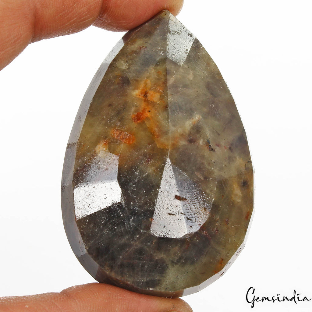 Sapphire Loose Gemstone, Untreated, Brown — 71x48x22mm, 700 Ct, Madagascar