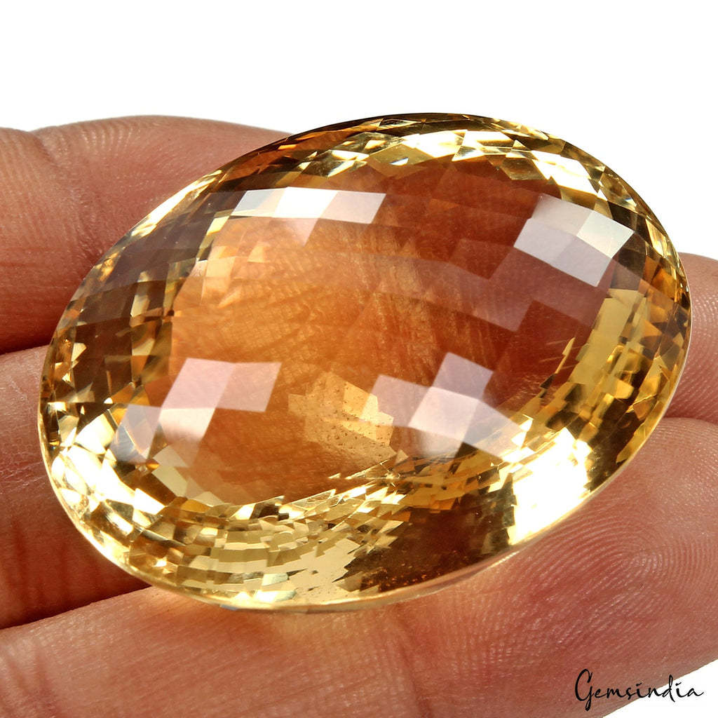 VVS 145.40 Cts Natural Golden Citrine Certified Huge Pendant Size Loose Gemstone