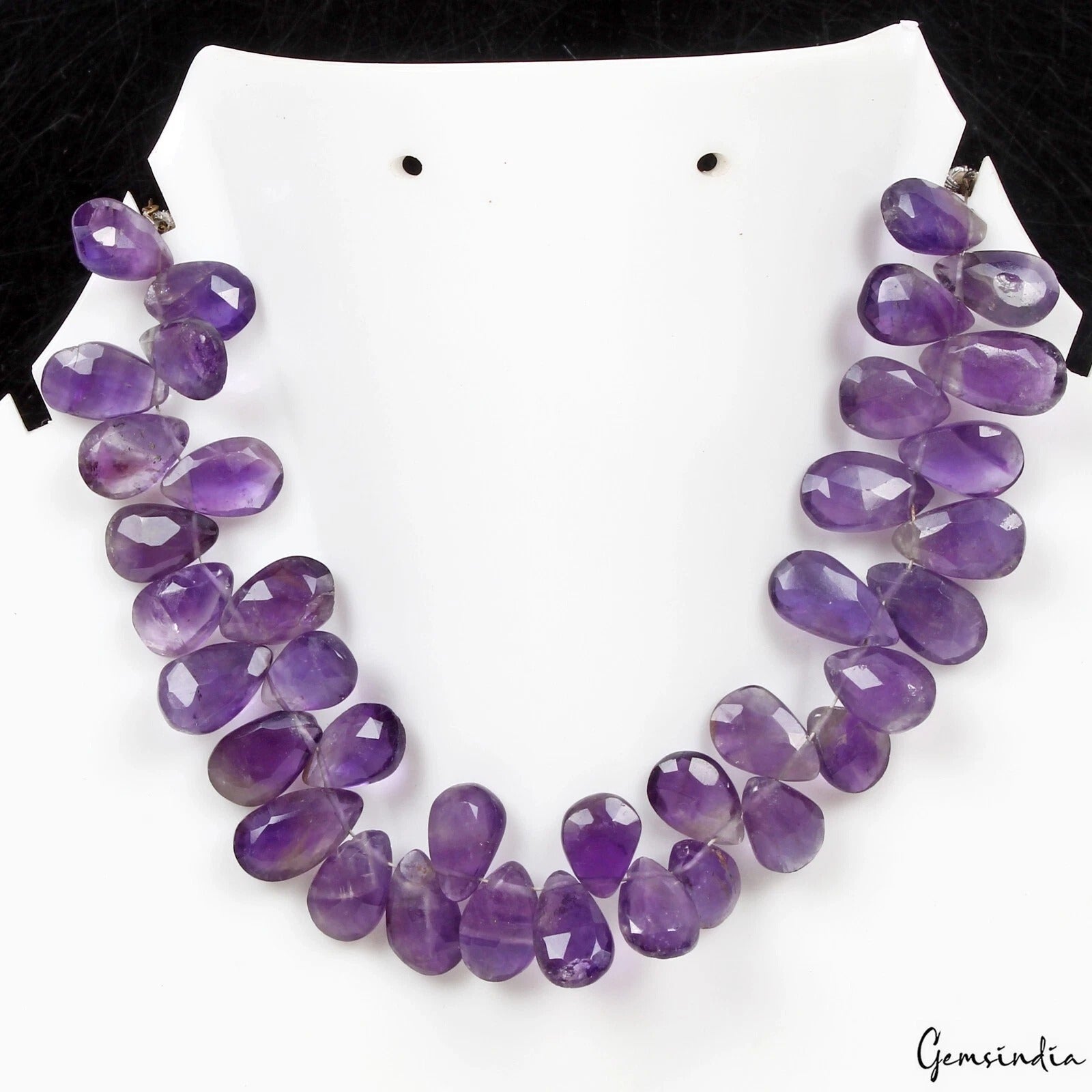Amethyst Beaded Strand, Untreated — 10mm to 15mm, 123.20 Ct