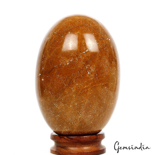 Agate Sphere, Yellow — 3.3 x 2.1 Inch, 0.414 Kg (2070 Ct), Madagascar