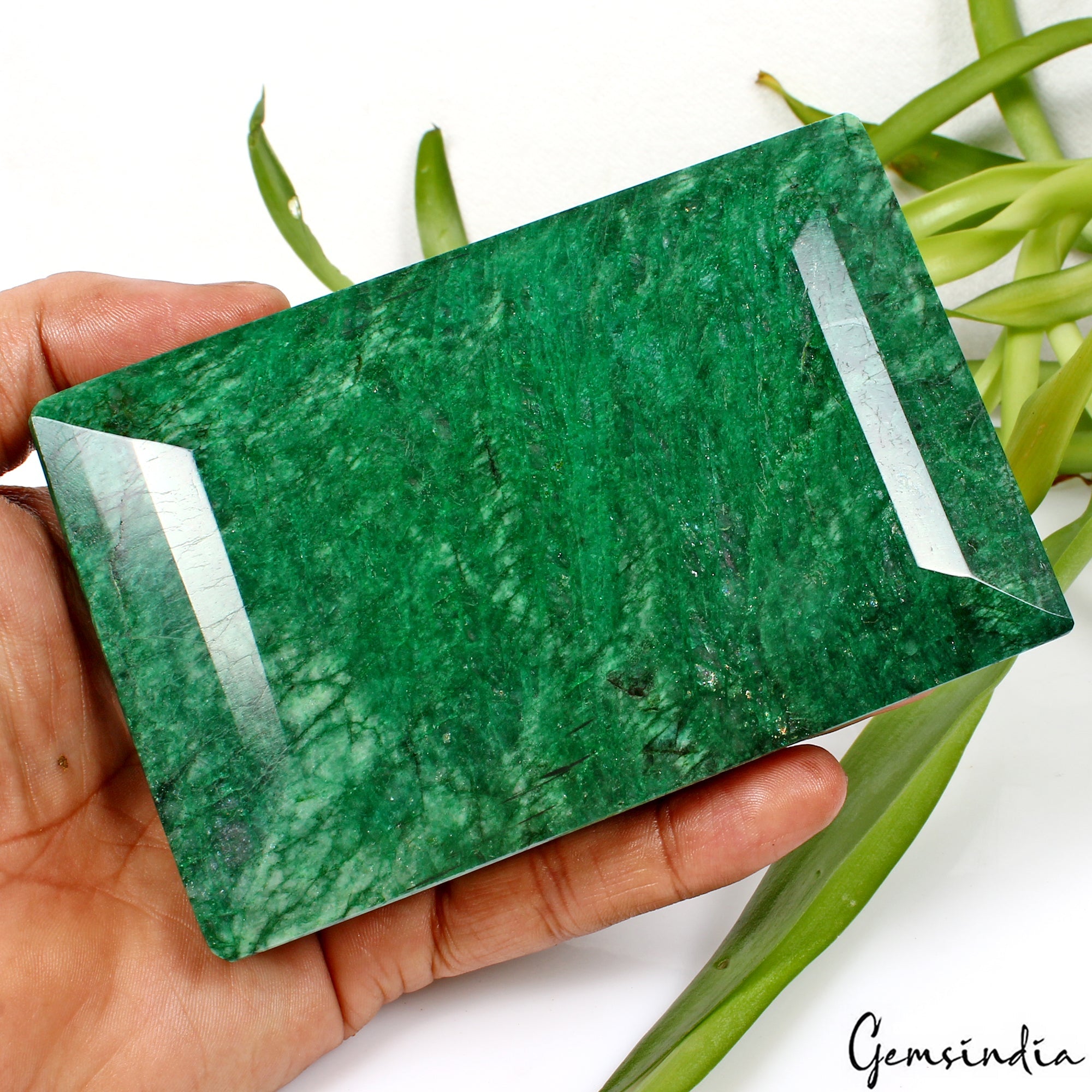 3630 Ct Natural Top Green Brazilian Emerald Rectangular Cut Earth mined Gemstone