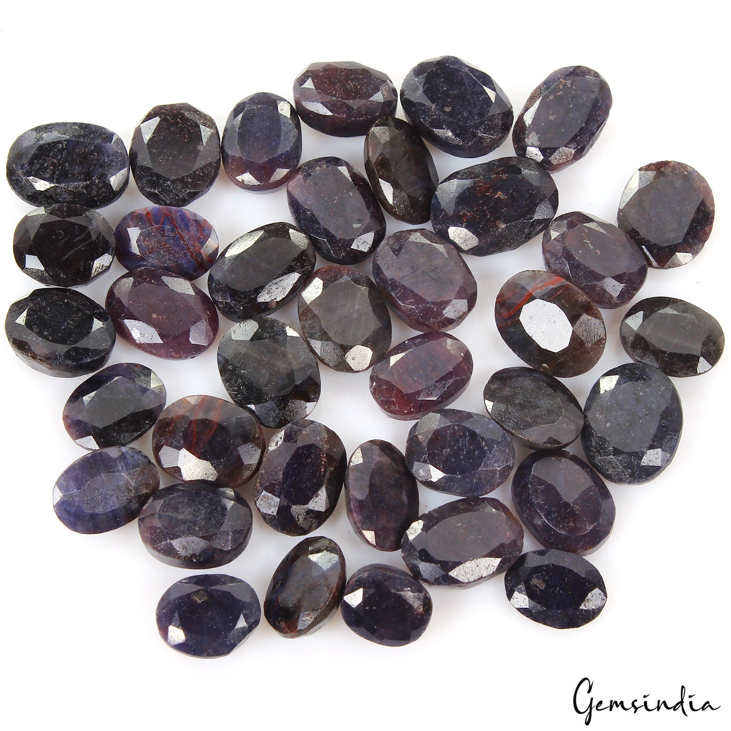 Blue Sapphire Lot, Loose Gemstone, Oval Cut, Color Enhanced — 37 Pieces, 11mm to 17mm, 450 Ct