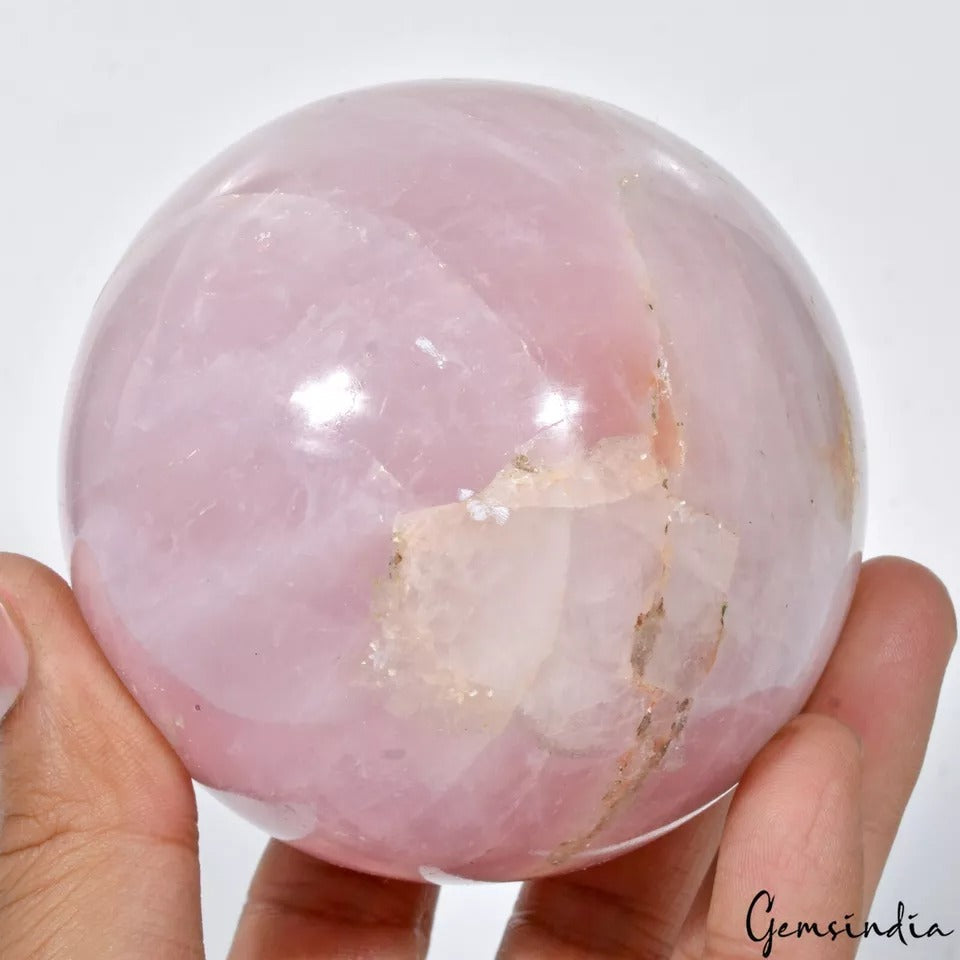 3940 Cts Natural Untreated Pink Rose Quartz Huge Sphere Crystal Minerals Healing