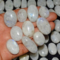 2500Ct/83 Pcs Natural Blue Shine Moonstone Mix Cab Loose Untreated Gemstones Lot