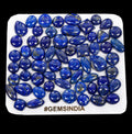 62 Pcs 400 Cts Natural Blue Lapis Lazuli Mix Shape Cabochon Loose Gemstones Lot