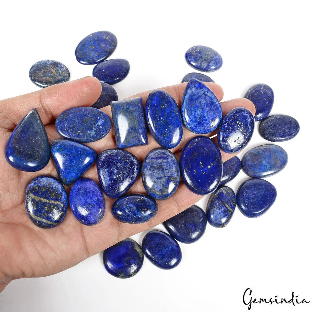 Lapis Lazuli Lot, Cabochon, Blue — 29 Pieces, 26mm to 37mm, 1220 Ct, Afghanistan
