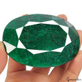 900 Ct Natural Dark Green Brazilian Emerald Oval Cut Faceted Earth Mined Gems