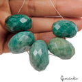 390 Ct/22-27mm Natural Green Emerald Earth Mined Round Cut Drilled Beads Gems
